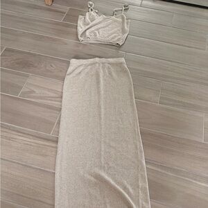 Amazon Cream Skirt Set